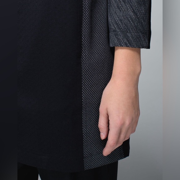 Lululemon Cocoon Car Coat Shine Dot Black/Diamond Jacquard Space Dye Black Coal - Picture 9 of 11